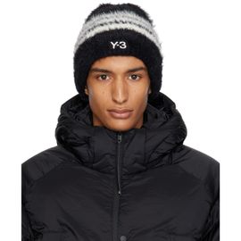 Y-3 Y-3 Black & White Stripes Beanie