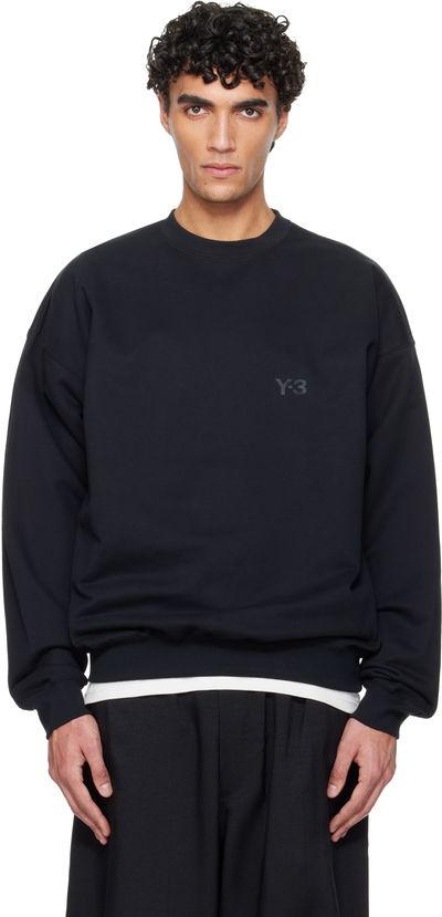 Y-3 Y-3 Black Brushed Terry Crew Sweatshirt