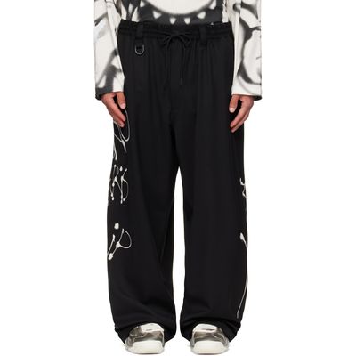 Y-3 Y-3 Black Chito Edition Graphic Wide Wool Trousers