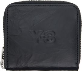 Y-3 Y-3 Black Crinkle Leather Wallet