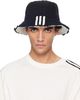 Y-3 Y-3 Black Denim Stripes Bucket Hat - 1