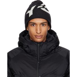 Y-3 Y-3 Black Graphic Logo Beanie