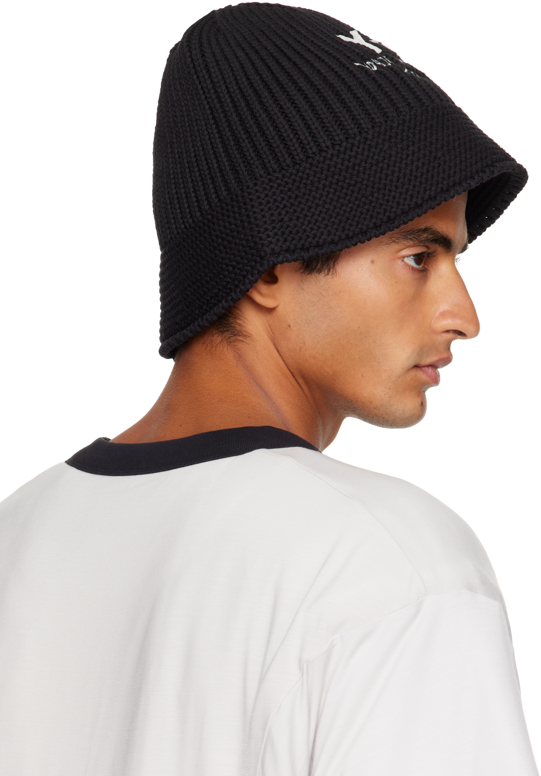 Y-3 - Black Heritage Knit Bucket Hat