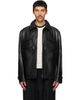 Y-3 Y-3 Black Leather Blouson Jacket - 1