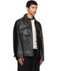 Y-3 Y-3 Black Leather Blouson Jacket - 2