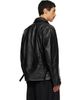 Y-3 Y-3 Black Leather Blouson Jacket - 3