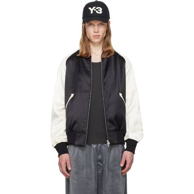 Y-3 Y-3 Black Liquid Logo Satin Souvenir Jacket