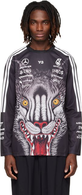 Y-3 Y-3 Black Mercedes-AMG F1 Edition Driver Jersey T-shirt