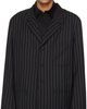 Y-3 Y-3 Black Pinstripe Refined Wool Chore Blazer - 1