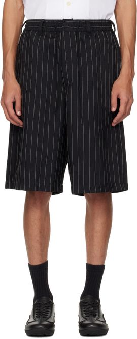 Y-3 Y-3 Black Pinstripe Sport Uniform Shorts