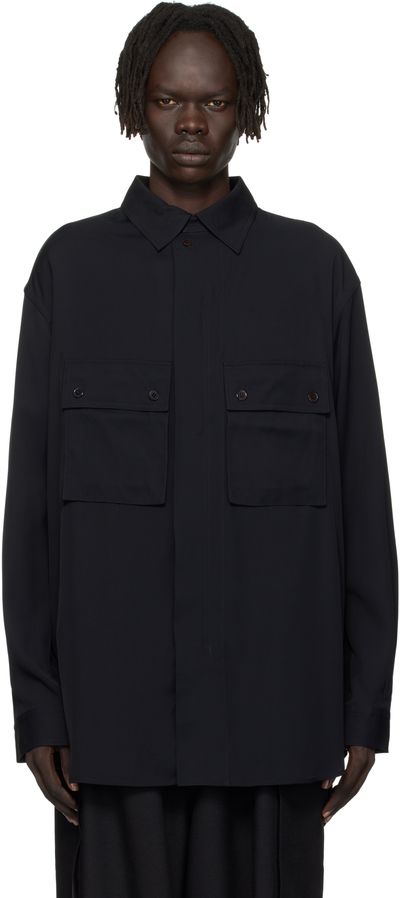 Y-3 Y-3 Black Rayon Twill Shirt