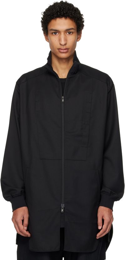 Y-3 Y-3 Black Refined Wool Long Track Jacket