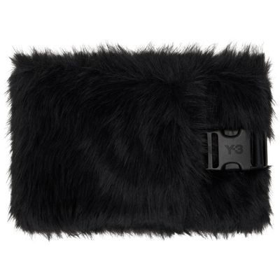 Y-3 Y-3 Black Shag-Knit Neck Warmer