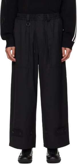 Y-3 Y-3 Black Sport Uniform Wide Leg Trousers
