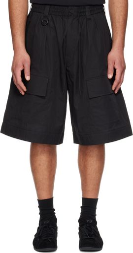 Y-3 Y-3 Black Wide Leg Shorts