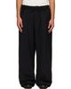 Y-3 Y-3 Black Wool Straight Leg Trousers - 1