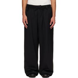 Y-3 Y-3 Black Wool Straight Leg Trousers