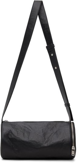 Y-3 Y-3 Black 'Y-3' Leather Barrel Bag