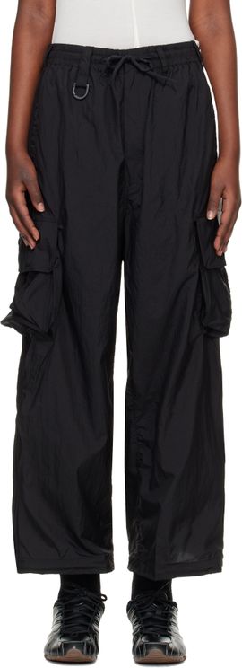 Y-3 Y-3 Black 'Y-3' Nylon Wired 3 Stripes Cargo Pants
