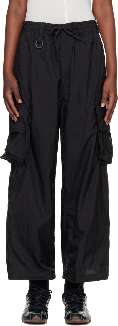 Y-3 Y-3 Black 'Y-3' Nylon Wired 3 Stripes Cargo Pants