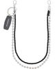 Y-3 Y-3 Braided Leather & Ball Chain Keychain - 2