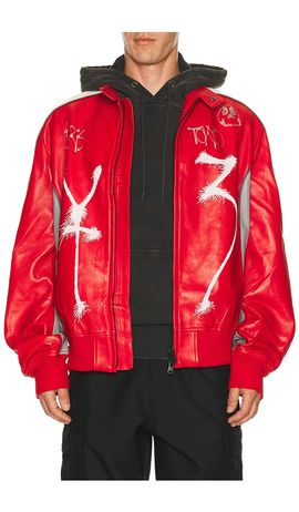 Y-3 Y-3 Gfx Leather Jacket