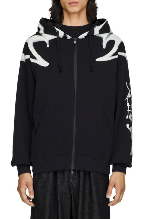 Y-3 Y-3 Graphic Cotton French Terry Zip Hoodie