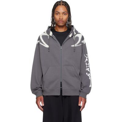 Y-3 Y-3 Gray Chito Edition Graphic Zipper Hoodie