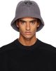 Y-3 Y-3 Gray Heritage Knit Bucket Hat - 1