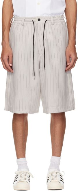 Y-3 Y-3 Gray Pinstripe Sport Uniform Shorts