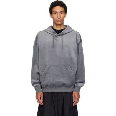 Y-3 Y-3 Gray Velvet Corduroy Hoodie