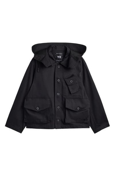 Y-3 Y-3 Hooded Cotton Twill Jacket
