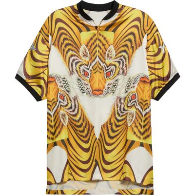 Y-3 Y-3 Tiger Graphic Satin Jersey Polo