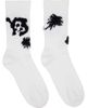 Y-3 Y-3 White Chito Graphic Crew Socks - 1