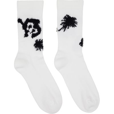 Y-3 Y-3 White Chito Graphic Crew Socks