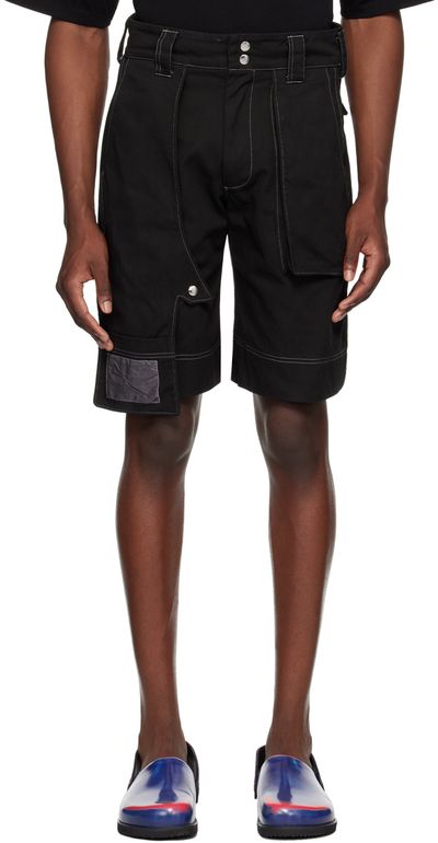 YAKU YAKU Black 7-Poc Denim Shorts