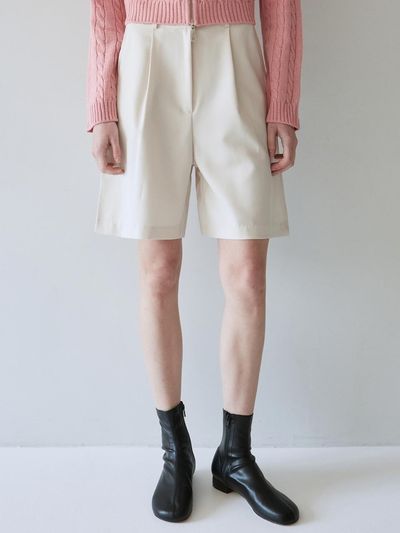 YAN13 BASIC SHORTS_LIGHT BEIGE