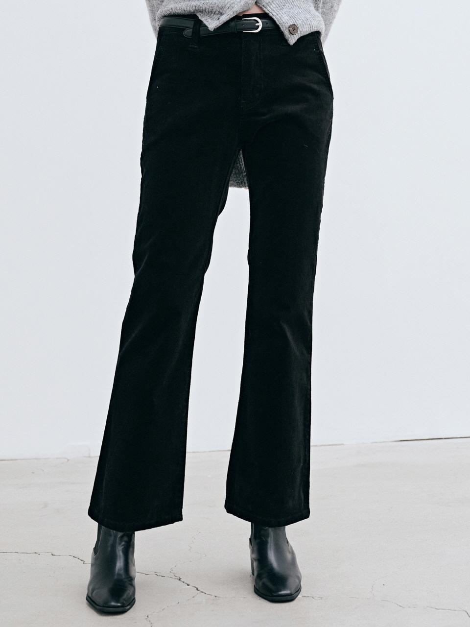YAN13 CLASSIC CORDUROY BOOTCUT PANTS_CLASSIC BLACK