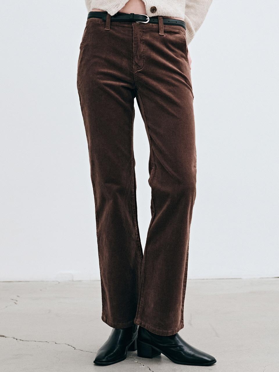 YAN13 CLASSIC CORDUROY BOOTCUT PANTS_CLASSIC BROWN