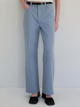YAN13 COTTON COLOR PANTS_BLUE GRAY