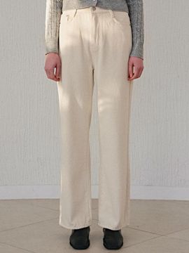 YAN13 COTTON WARM PANTS_LIGHT BEIGE