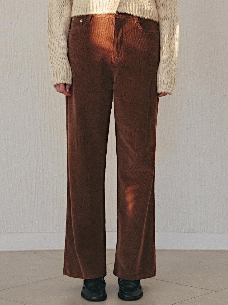 YAN13 EXCLUSIVE CORDUROY PANTS_BROWN