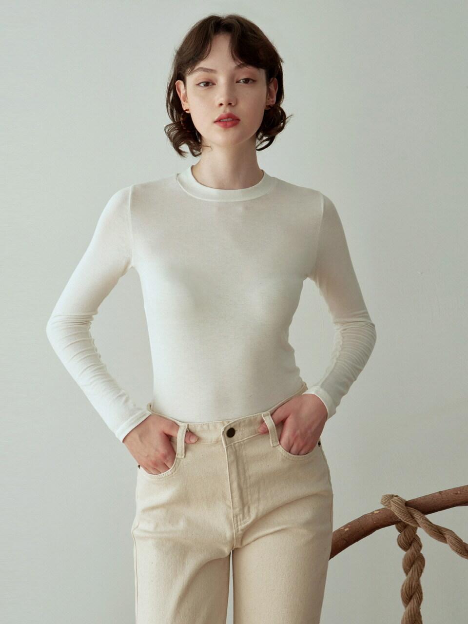 YAN13 MATE ROUND LONG T-SHIRTS