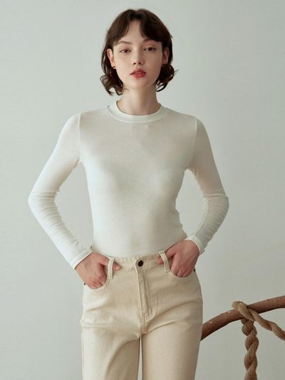 YAN13 MATE ROUND LONG T-SHIRTS