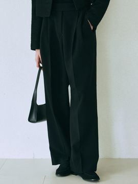 YAN13 Minimal Wide Pants_Black