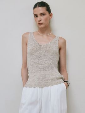 YAN13 Natural Neck Knit Sleeveless_3 COLOR