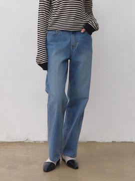 YAN13 REGULAR STRAIGHT DENIM PANTS [BLUE]