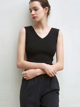 YAN13 Ribbed Sleeveless Knit_3 COLOR