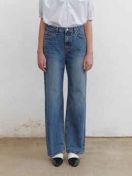 YAN13 SOFT BRUSH WASHING DENIM PANTS [BLUE]