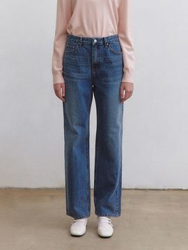 YAN13 SOFT WASHING STRAIGHT DENIM [BLUE]